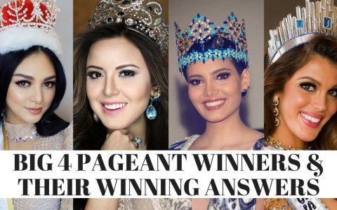 The Big 4 Pageant Winners and their winning answers (International, Earth, World, Universe) The Big 4 Pageant Winners and their winning answers (International, Earth, World, Universe)