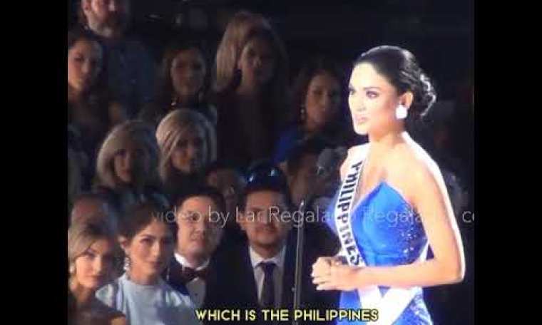 Pia Wurtzbach in Miss Universe 2015 | Q and A | Audience View Pia Wurtzbach in Miss Universe 2015 | Q and A | Audience View