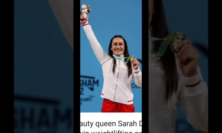 Beauty queen-turned-Weightlifter || Sarah Davies win Gold at CWG 2022 || #shorts #cwg2022 Beauty queen-turned-Weightlifter || Sarah Davies win Gold at CWG 2022 || #shorts #cwg2022