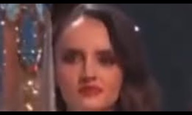 Miss Kosovo being disappointed after Miss USA winning as the new Miss Universe 2022 Miss Kosovo being disappointed after Miss USA winning as the new Miss Universe 2022