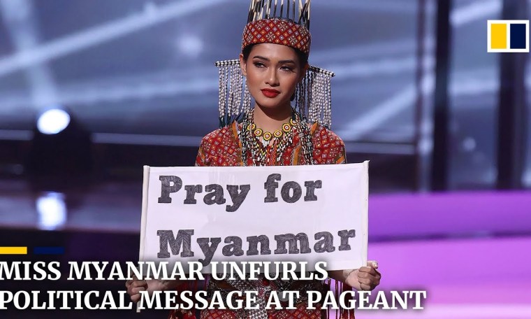 ‘Pray for Myanmar’: Miss Universe contestant with political statement wins best national costume ‘Pray for Myanmar’: Miss Universe contestant with political statement wins best national costume