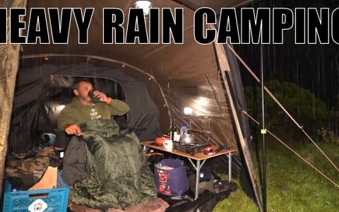 Car Camping in Rain Storm on Mountain – OZTent AT4 Air Tent Car Camping in Rain Storm on Mountain – OZTent AT4 Air Tent