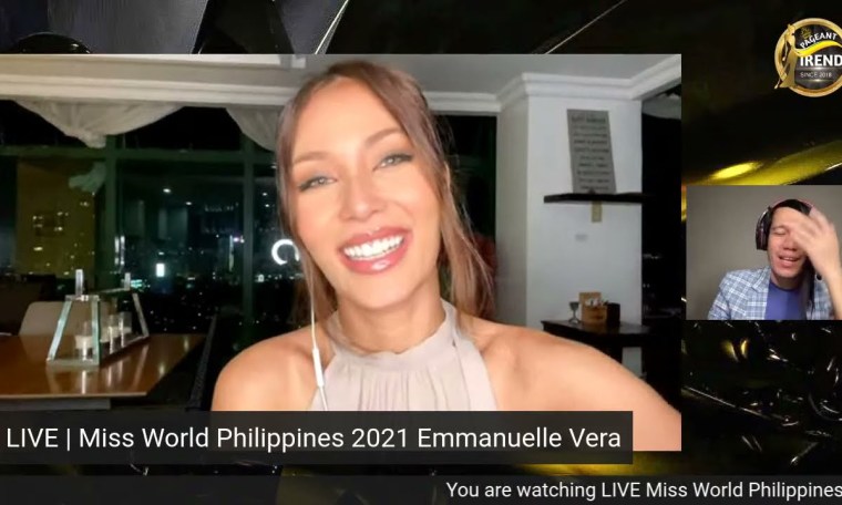 LIVE I Miss World Philippines 2021 Candidate Emmanuelle Vera at Pageant Trend LIVE I Miss World Philippines 2021 Candidate Emmanuelle Vera at Pageant Trend