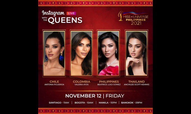 Miss Universe Chile, Colombia, Thailand, และ Philippines 2021 | IG LIVE CHAT Miss Universe Chile, Colombia, Thailand, และ Philippines 2021 | IG LIVE CHAT