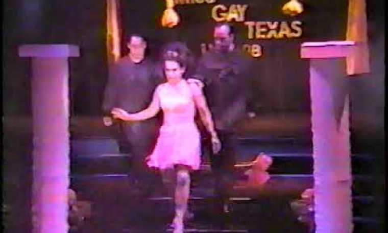 Nancy Taylor in talent competition for Miss Gay Texas USofA 1998 Nancy Taylor in talent competition for Miss Gay Texas USofA 1998
