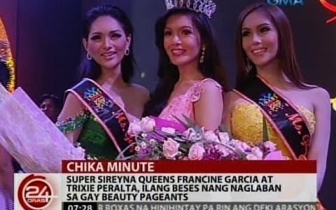 Francine Garcia at Trixie Peralta, ilang beses nang naglaban sa gay beauty pageants Francine Garcia at Trixie Peralta, ilang beses nang naglaban sa gay beauty pageants