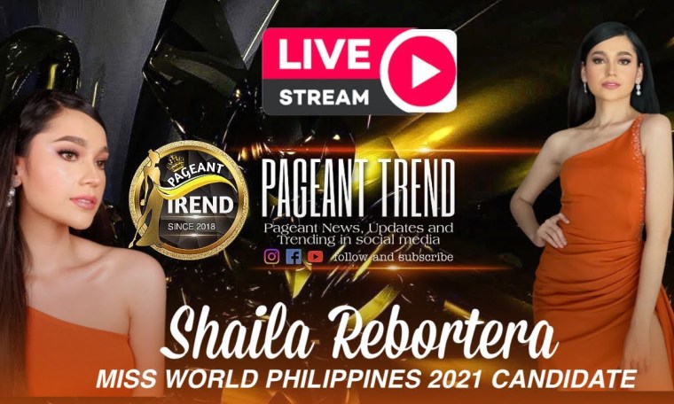 LIVE | Miss World Philippines 2021 Candidate Shaila Rebortera at Pageant Trend LIVE | Miss World Philippines 2021 Candidate Shaila Rebortera at Pageant Trend
