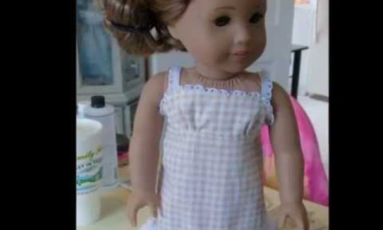 making an American Girl doll dress making an American Girl doll dress