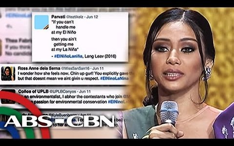 Bandila: Miss Earth candidate's La Niña remark goes viral Bandila: Miss Earth candidate's La Niña remark goes viral