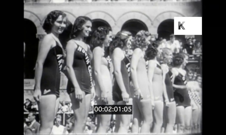 1940s, 1950s USA, Miss America Beauty Queen Pageant and Parade, Atlantic City, 16mm 1940s, 1950s USA, Miss America Beauty Queen Pageant and Parade, Atlantic City, 16mm