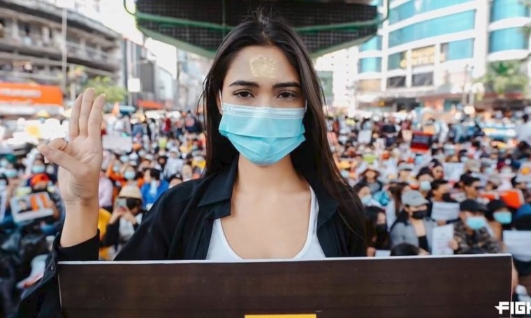 Miss Universe Myanmar Arrives in Florida With a Message for the Junta Miss Universe Myanmar Arrives in Florida With a Message for the Junta
