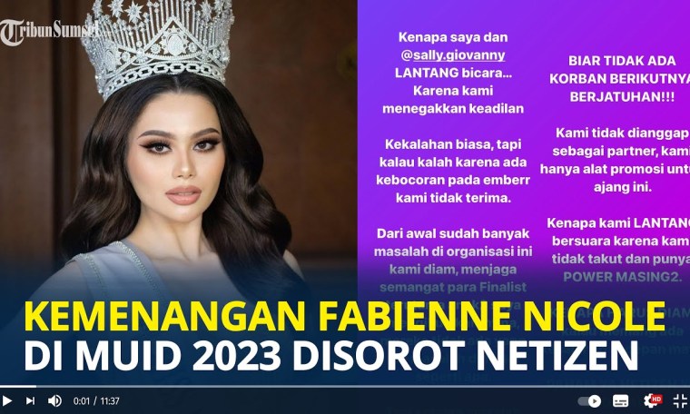 KONTROVERSI Pemilihan Miss Universe Indonesia 2023, Kemenangan Fabienne Nicole Disorot Netizen KONTROVERSI Pemilihan Miss Universe Indonesia 2023, Kemenangan Fabienne Nicole Disorot Netizen