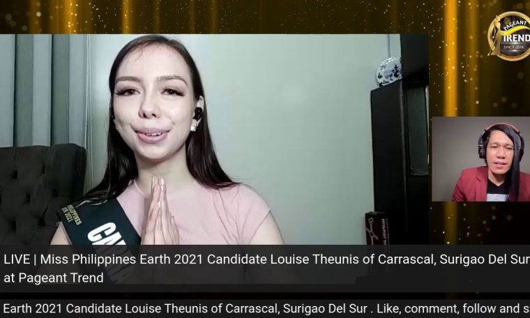LIVE | Miss Philippines Earth 2021 Candidate Louise Theunis of Carrascal at Pageant Trend LIVE | Miss Philippines Earth 2021 Candidate Louise Theunis of Carrascal at Pageant Trend