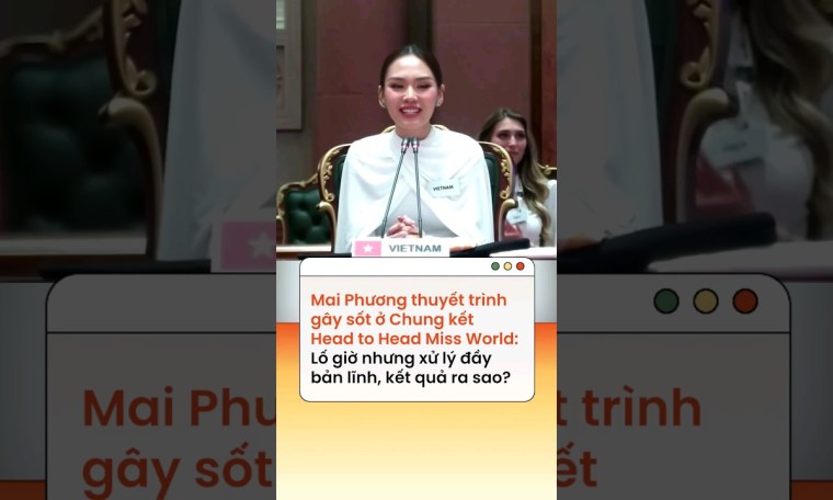 Mai Phương thuyết trình gây sốt ở Chung kết Head to Head Miss World Mai Phương thuyết trình gây sốt ở Chung kết Head to Head Miss World