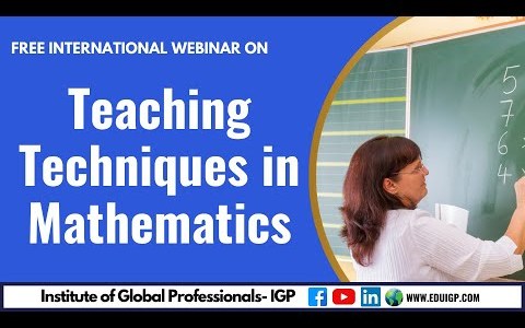 Teaching Techniques in Mathematics Teaching Techniques in Mathematics