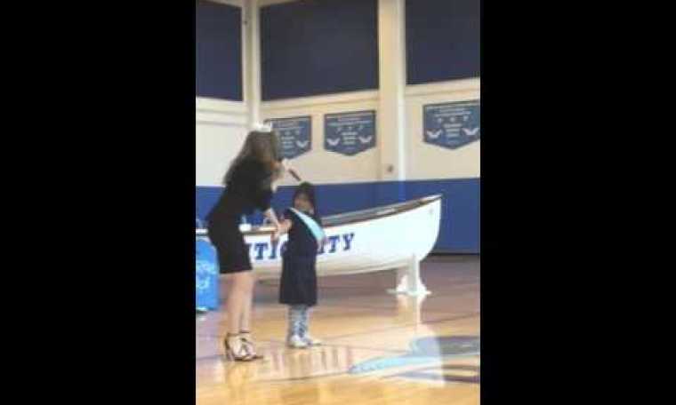Betty Cantrell, Miss America 2016, performs “Let It Go” at an Atlantic City school Betty Cantrell, Miss America 2016, performs “Let It Go” at an Atlantic City school