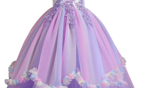 Flower Girls Princess Floral Boho Lace Embroidered Star Pageant Dresses for Kids Baby Party Wedding Puffy Communion Maxi Gown Flower Girls Princess Floral Boho Lace Embroidered Star Pageant Dresses for Kids Baby Party Wedding Puffy Communion Maxi Gown
