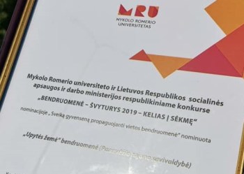 Bendruomenei „Upytės žemė“ – respublikinio konkurso nominacija Bendruomenei „Upytės žemė“ – respublikinio konkurso nominacija