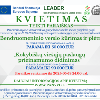 Skelbiami kvietimai Nr. 1 ir Nr. 2 teikti vietos projektų paraiškas pagal naująją vietos plėtros strategiją Skelbiami kvietimai Nr. 1 ir Nr. 2 teikti vietos projektų paraiškas pagal naująją vietos plėtros strategiją