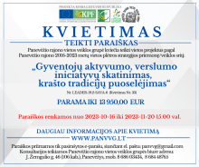 Kvietimas teikti paraiškas Nr. 33 Parama veiklų projektams Kvietimas teikti paraiškas Nr. 33 Parama veiklų projektams
