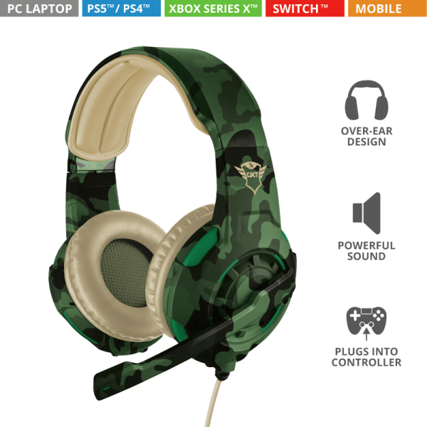 AURICULAR GAMER TRUST RADIUS GXT310C JUNGLE AURICULAR GAMER TRUST RADIUS GXT310C JUNGLE