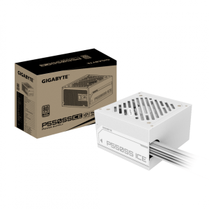 FUENTE GAMER GIGABYTE 550W ICE 80 PLUS SILVER ATX 3.0 WHITE FUENTE GAMER GIGABYTE 550W ICE 80 PLUS SILVER ATX 3.0 WHITE