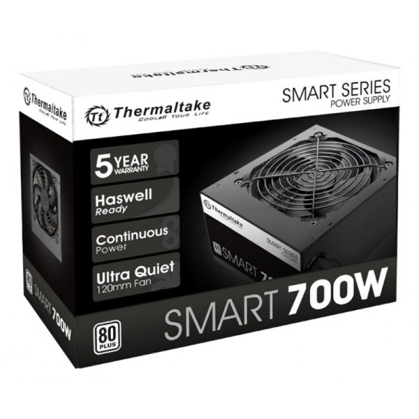 FUENTE THERMALTAKE SMART 700W 80 PLUS WHITE FUENTE THERMALTAKE SMART 700W 80 PLUS WHITE