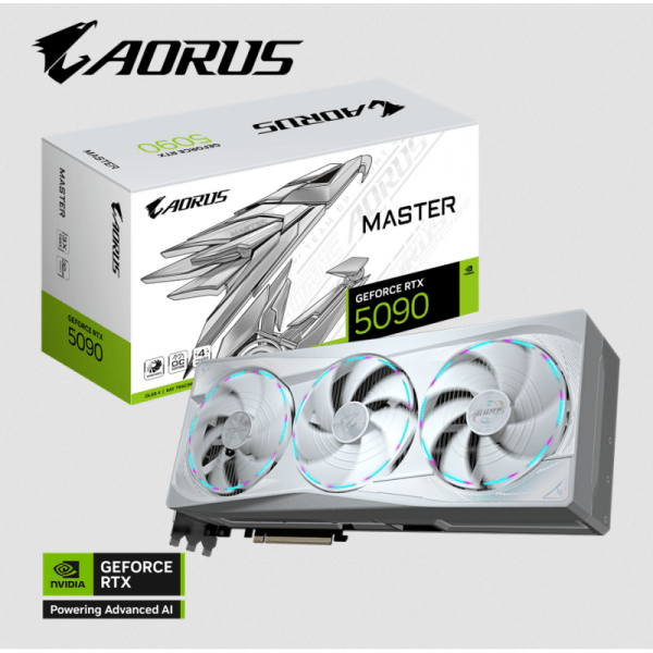 PLACA DE VIDEO GIGABYTE RTX 5090 AORUS MASTER ICE 32GB (WHITE) PLACA DE VIDEO GIGABYTE RTX 5090 AORUS MASTER ICE 32GB (WHITE)