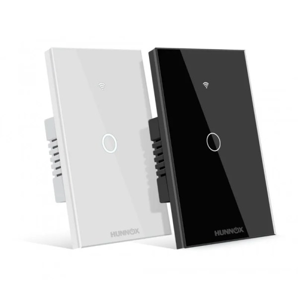 TECLA HUNNOX SMART TACTIL 1 CANAL NEGRO TECLA HUNNOX SMART TACTIL 1 CANAL NEGRO