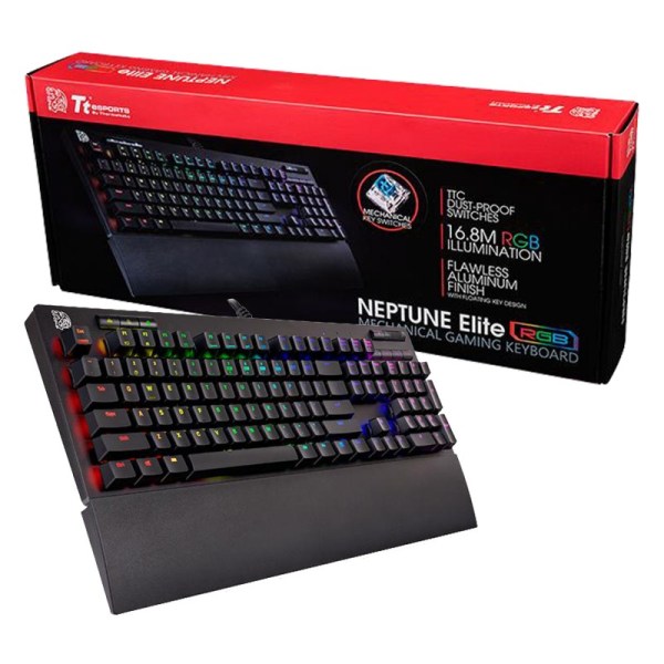 TECLADO GAMER TT ESPORTS NEPTUNE ELITE TTC RGB BLUE AXIS BLACK SPANISH TECLADO GAMER TT ESPORTS NEPTUNE ELITE TTC RGB BLUE AXIS BLACK SPANISH