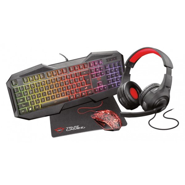 TRUST GAMING COMBO TECLADO 4EN1 GXT1180RW TRUST GAMING COMBO TECLADO 4EN1 GXT1180RW