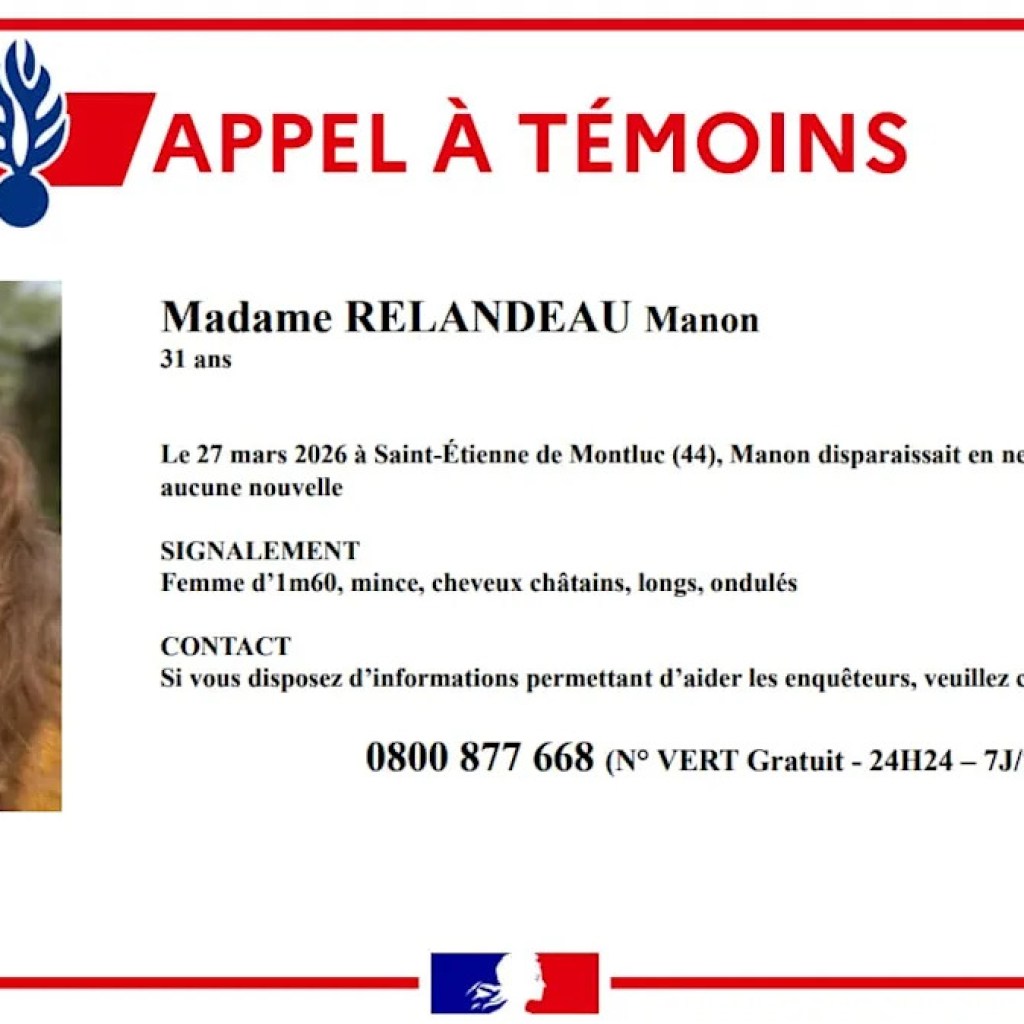 « Nous ne négligeons aucune piste »: après la disparition de Manon Relandeau près de Nantes, l’inquiétude grandit en Loire-Atlantique « Nous ne négligeons aucune piste »: après la disparition de Manon Relandeau près de Nantes, l’inquiétude grandit en Loire-Atlantique