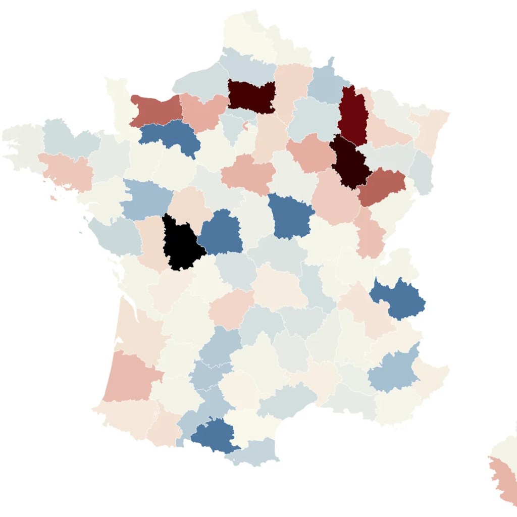 Covid-19 : la carte des départements les plus touchés Covid-19 : la carte des départements les plus touchés