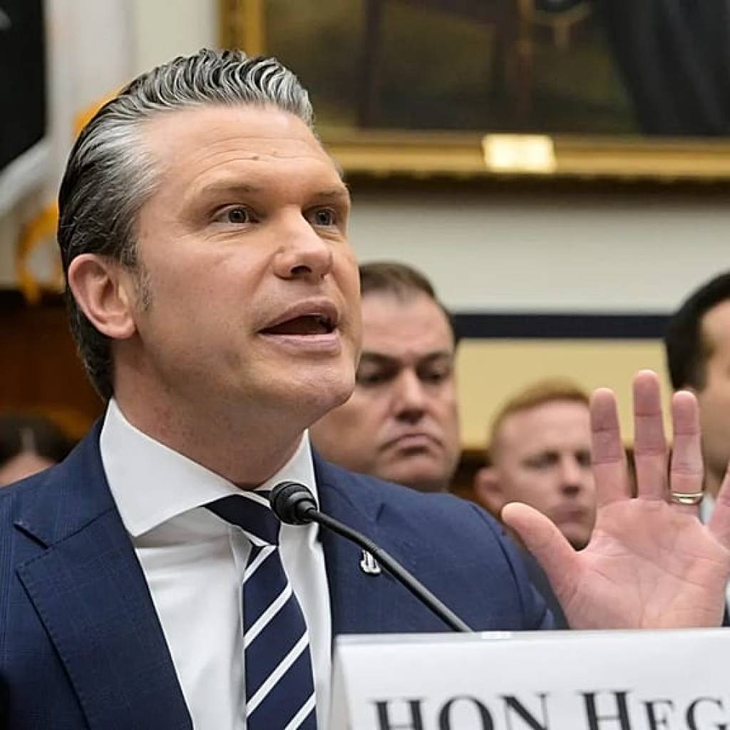 Le secrétaire américain à la Défense Pete Hegseth sous le feu des critiques au Congrès Le secrétaire américain à la Défense Pete Hegseth sous le feu des critiques au Congrès