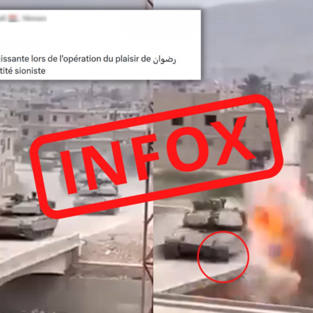 Liban: cette vidéo ne montre pas une embuscade du Hezbollah sur des chars israéliens Liban: cette vidéo ne montre pas une embuscade du Hezbollah sur des chars israéliens