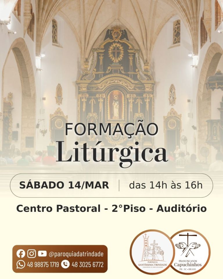 Paróquia promove formação litúrgica no Centro Pastoral Paróquia promove formação litúrgica no Centro Pastoral