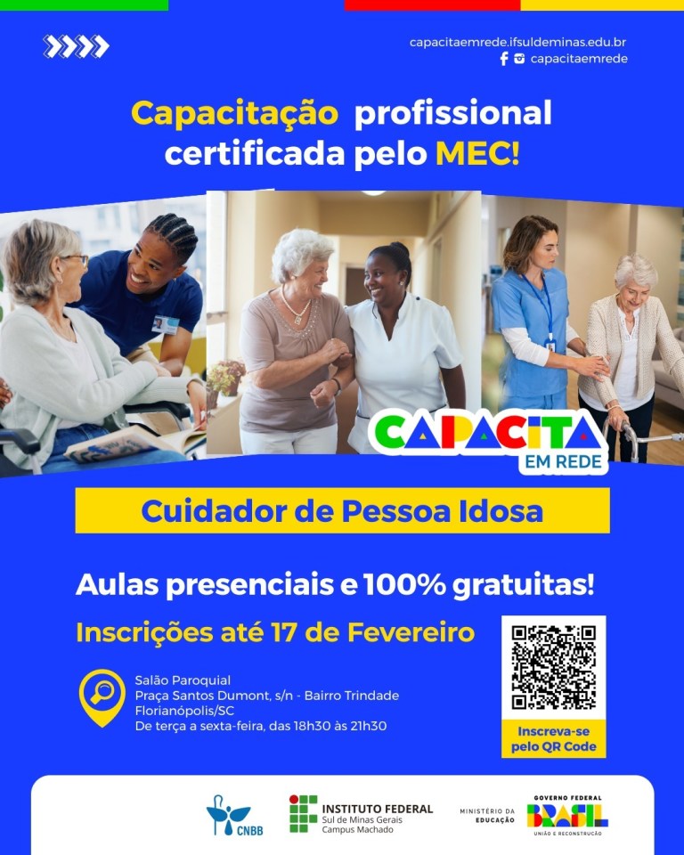 Curso de cuidador de idosos tem inscrições abertas Curso de cuidador de idosos tem inscrições abertas