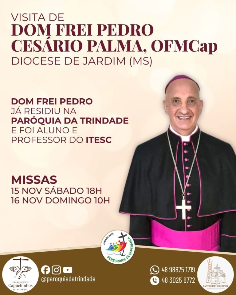 Dom Frei Pedro Cesário Palma, OFMCap visita Paróquia da Trindade Dom Frei Pedro Cesário Palma, OFMCap visita Paróquia da Trindade