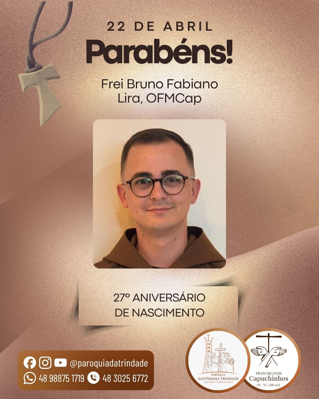 Hoje é dia de celebrar a vida de Frei Bruno Hoje é dia de celebrar a vida de Frei Bruno