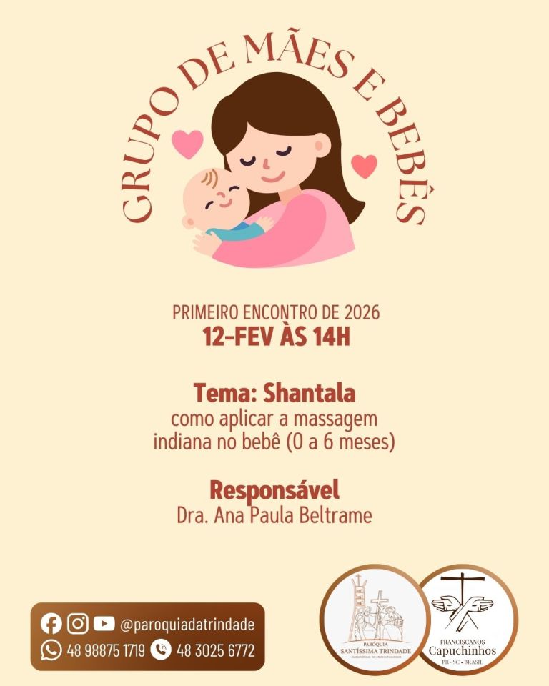 Grupo de Mães e Bebês reinicia no próximo dia 12 Grupo de Mães e Bebês reinicia no próximo dia 12