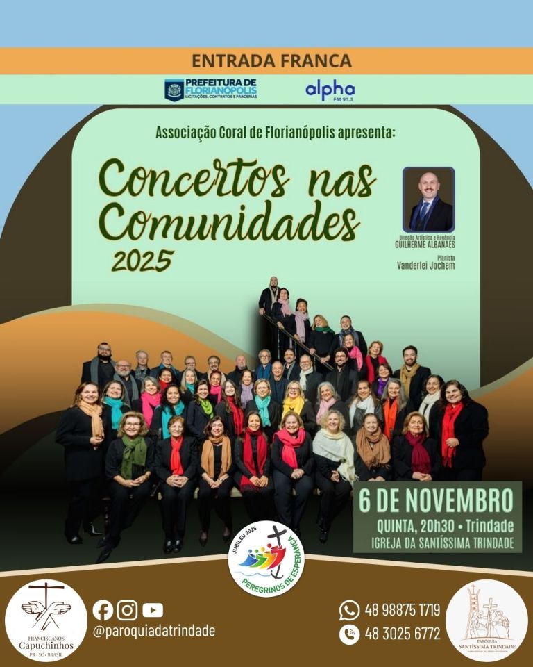 Associação Coral de Florianópolis se apresenta na Paróquia da Trindade Associação Coral de Florianópolis se apresenta na Paróquia da Trindade