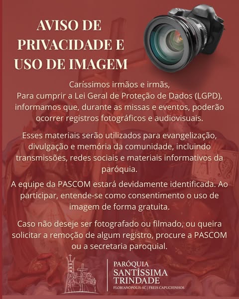 Aviso de Privacidade e Uso de Imagem Aviso de Privacidade e Uso de Imagem