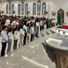 IVC: Catequizandos do Kobrasol participam do Rito de Admissão IVC: Catequizandos do Kobrasol participam do Rito de Admissão