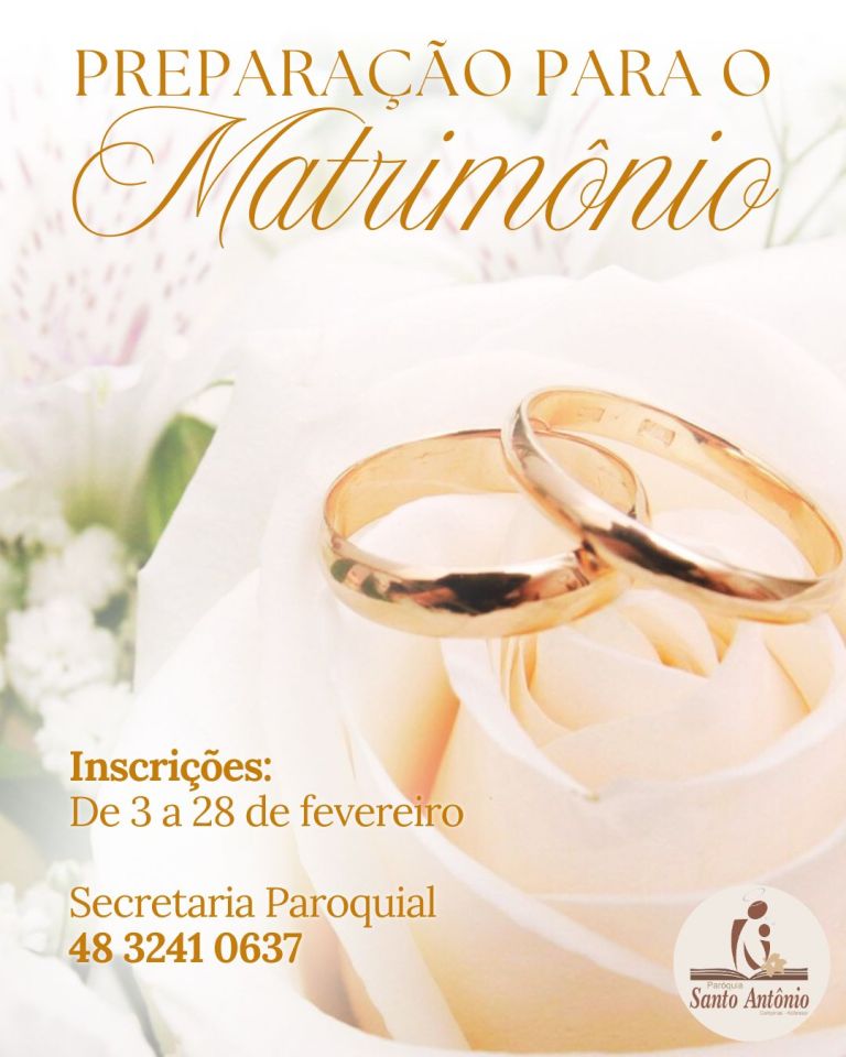 Preparação para o Matrimônio abre inscrições Preparação para o Matrimônio abre inscrições