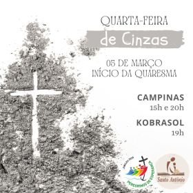 Quarta-feira de Cinzas dá início ao tempo da Quaresma Quarta-feira de Cinzas dá início ao tempo da Quaresma