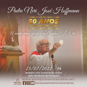 Padre Neri José Hoffmann completa 50 anos de ordenação sacerdotal Padre Neri José Hoffmann completa 50 anos de ordenação sacerdotal