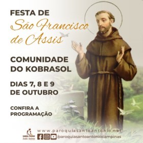 Festa de São Francisco de Assis acontece em outubro Festa de São Francisco de Assis acontece em outubro