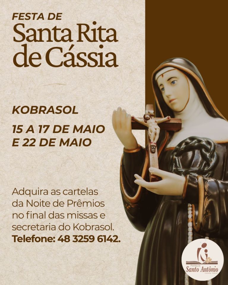 Festa de Santa Rita de Cássia acontece na comunidade do Kobrasol Festa de Santa Rita de Cássia acontece na comunidade do Kobrasol