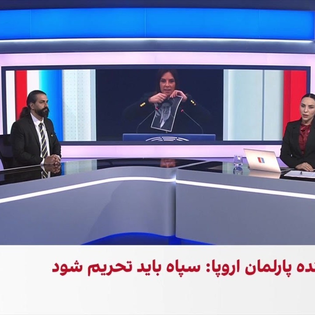 نماینده پارلمان اروپا تصویر خامنهای را در صحن پارلمان پاره کرد نماینده پارلمان اروپا تصویر خامنهای را در صحن پارلمان پاره کرد