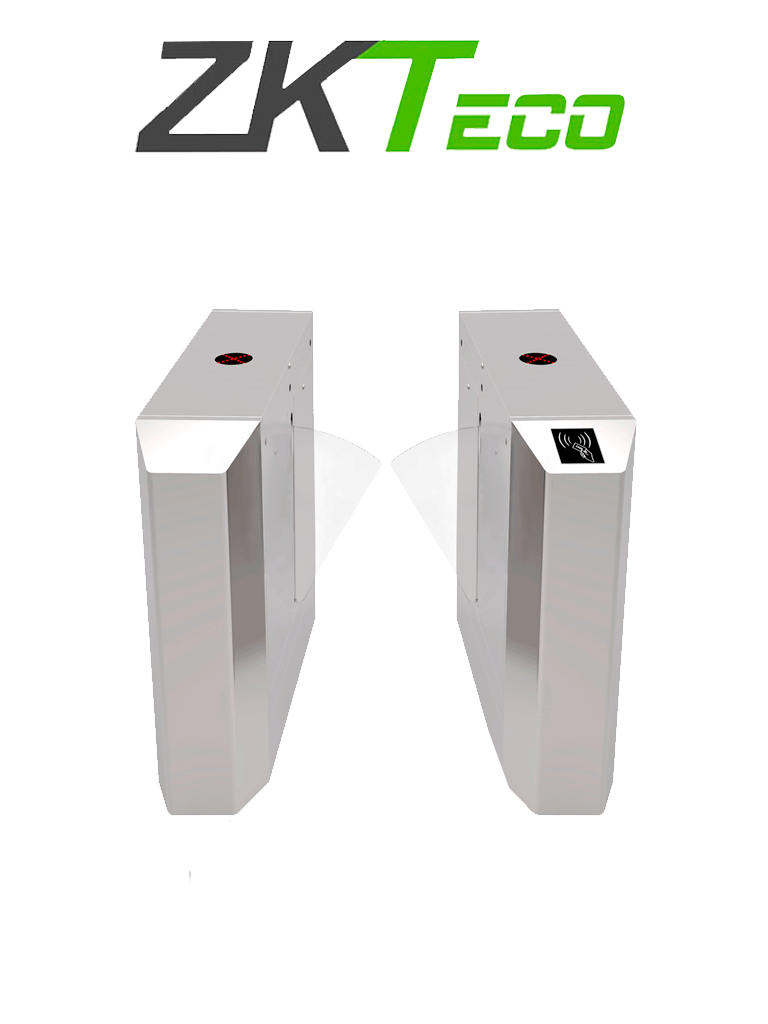 ZKTECO FBL200 – Barrera Peatonal Bidireccional Acero SUS304 Aleta de A